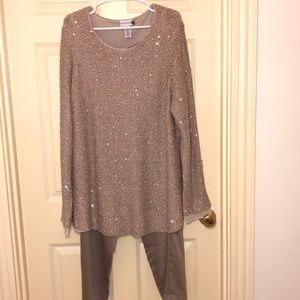 New Soft Surroundings Dress Top and Wide Leg Pants